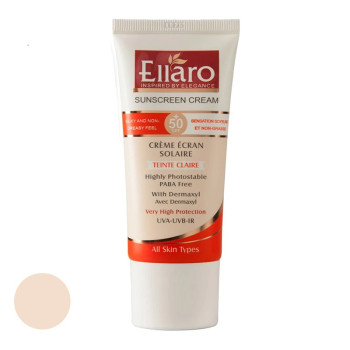 کرم ضد آفتاب رنگی انواع پوست SPF50 الارو بژ روشن