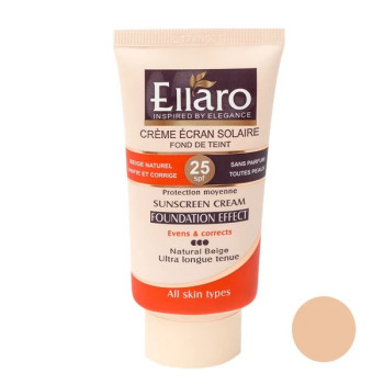 کرم ضد آفتاب Foundation Effect انواع پوست SPF25 الارو بژ طبیعی